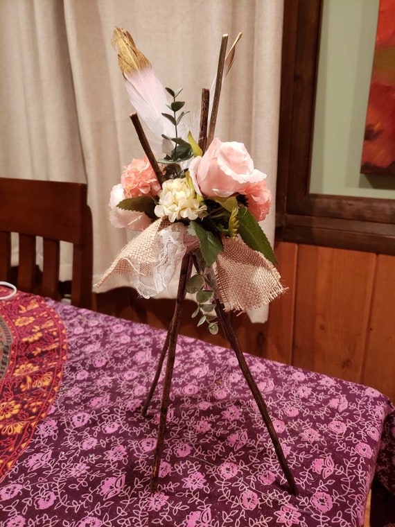 boho teepee centerpiece