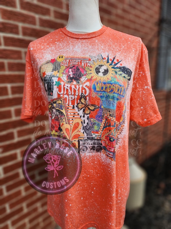 Retro Music Shirt, Rock Band Graphic Tee, Concert Shirt, Vintage Band Tee, Concert Tee, 60s, 70s, Bleached Concert Tee, Hippy