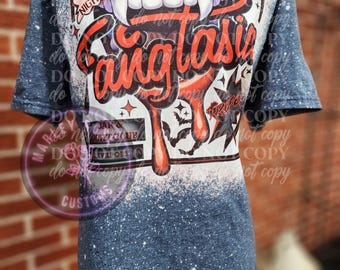 Vampire Bar, Fangtasia Shirt, Louisiana Nightlife, Bleached Vamp Tee, Fang Banger, Funny, Blood, Witchy, Bats, Gift for Her, Bleached Shirt