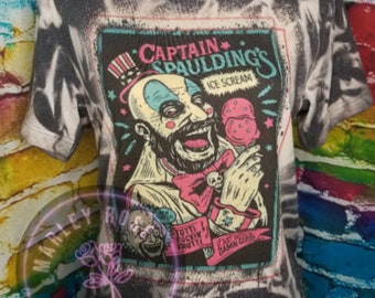 Horror Lover, Captain, Corpses, Tutti Frutti,  Devil,  Bleached T-Shirt, Ice Cream, Macabre, Horror,