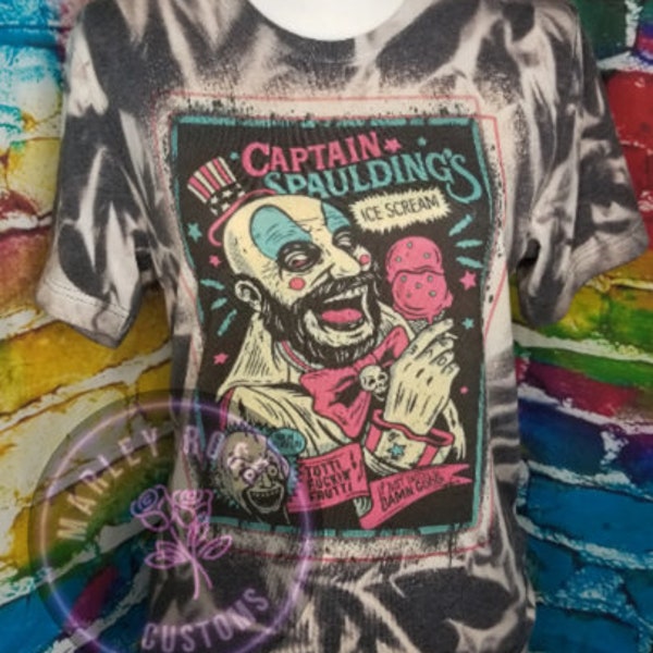 Horror Lover, Captain, Corpses, Tutti Frutti,  Devil,  Bleached T-Shirt, Ice Cream, Macabre, Horror,