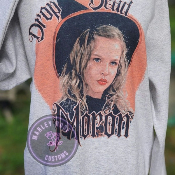 Retro 90s, Drop Dead Moron, Sudadera de Halloween, Camiseta de película de terror de brujas, Hermanas brujas, Regalo de viaje de Halloween, Nostálgico, Temporada espeluznante