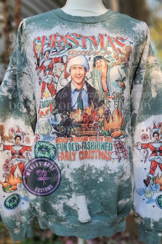 Shitters Full Christmas Sweatshirt, Bleached  Sweater, Holiday Party, Funny Xmas, Nostalgic Christmas