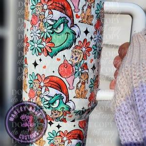 Christmas Tumbler, 40oz Tumbler, Xmas Tumbler, Nostalgic Tumblers, Mean One, christmas light, Christmas Gift, Festive Cup, Lou Who 40oz