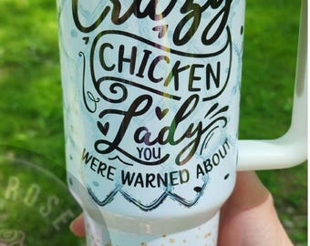 Life is better with chickens tumbler, Crazy Chicken Lady, Eggs Tumbler, Chicken Farmer Tumbler, Funny, Eggs, Farmer Gift, 40 oz tumbler