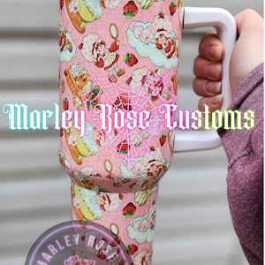 Strawberry Girl 40oz Tumbler, 80&#39;s Cartoon Insulated Tumbler, Shortcake Tumbler, Gift For Her, Vintage Vibes, 20oz, 30oz cup, friend gift