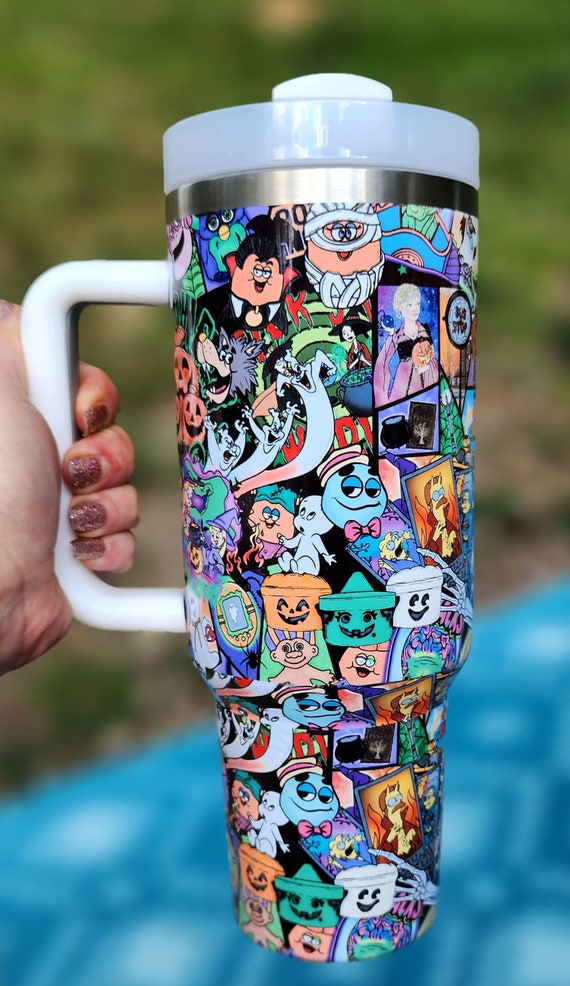 Retro halloween, 90s Halloween Tumbler, Nostalgic Cup, Halloween Buckets, 40oz Tumbler, 90s Kid, Halloween Cup, Spooky Queen UPDATED HANDLE
