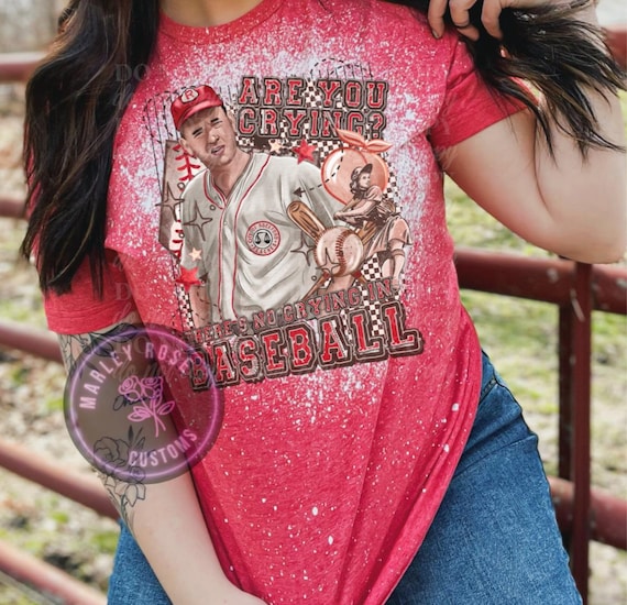 Baseball Bleach Shirt, There's No Crying In Baseball,  Game Day Shirt, Baseball Mom Shirt, Funny Baseball tee, Game Day Tee, Baseball tee