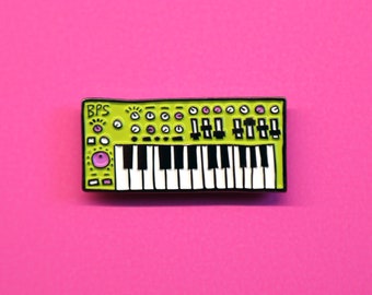 Synthesizer Enamel Pin