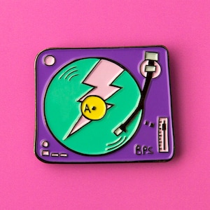 Turntable Enamel Pin