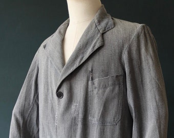 Vintage 1950s 50s French Salt Pepper Grey Work Coat Jacket - Etsy