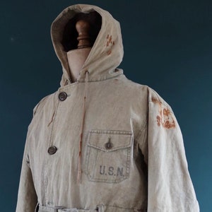 超希少 WW2 1940s u.s.navy 可笑しく Prisoner jacket