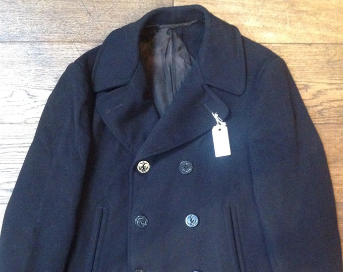 Vintage 1940s 40s 1950s 50s USN US Navy Wool Pea Coat Double - Etsy UK