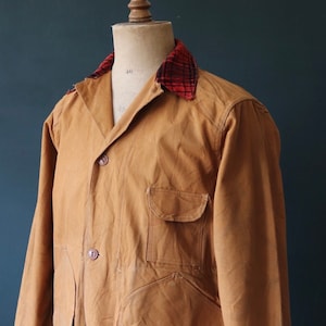 Vintage 1940s Canvas Hunting Jacket - American Workwear - 46&quot; Chest
