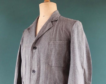 ジャケット・アウター 1950s french military atelier coat 40-50s French Army Black Chambray Atelier Coat