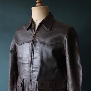 FS: Aero x Levi's LVC 1930's Blue Half-belt Leather Jacket, XL (but really  L)
