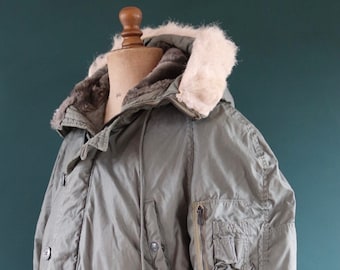 Vintage 1960s 60s USAF US Air Force N-3B N3B Green Snorkel Parka 