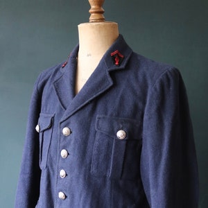 Vintage 1930s 30s Belle Jardiniere French Indigo Blue Wool Vintage 1930s 30s Belle Jardiniere French Indigo Blue Wool