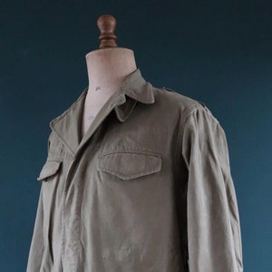 Vintage French M47 army jacket - 1950s military - 44” chest - khaki green