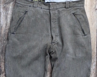 Vintage 1930s 30s French Chore Pants Trousers Workwear Vintage 1930s 30s French Chore Pants Trousers Workwear