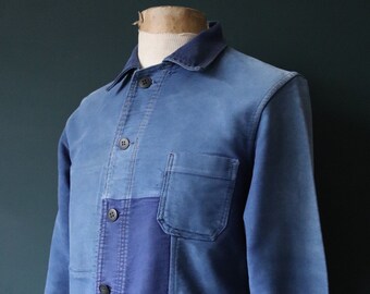 Vintage 1940s 40s 1950s 50s French Blue Moleskin Work Jacket - Etsy