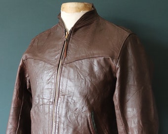 Vintage 1940s 40s 1950s 50s King Onorth Brown Leather Sports 