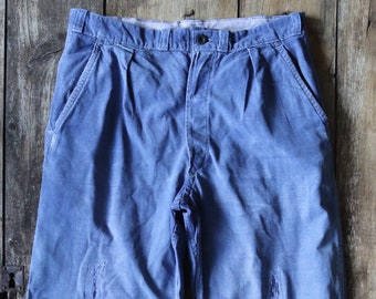 Vintage s s s s French Blue Cotton Twill Work   Etsy