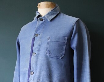 Vintage 1940s 40s 1950s 50s French Blue Moleskin Work Jacket - Etsy