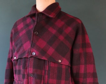Vintage 1950s L.L. Bean Buffalo Plaid Mackinaw Cruiser Jacket  