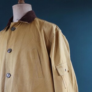 Vintage 1960s hunting jacket - brown tin cloth duck cotton canvas - Canadian workwear - 54” chest