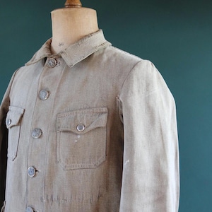 Vintage French Workwear Jacket: 1930s Briarproof Hunting Coat (42&quot; Chest)