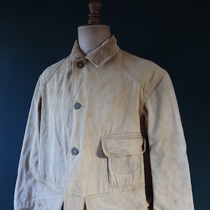 Vintage 1920s Red Head Canvas Hunting Jacket - 48&quot; Chest