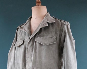 Vintage French Army Jacket - 1950s M47 - Military Utility
