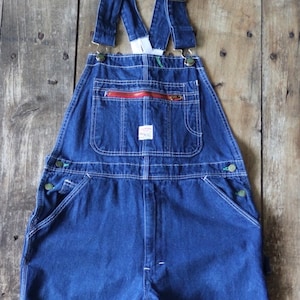 Vintage 1980s 80s Pointer Denim Overalls Dungarees Bib Brace