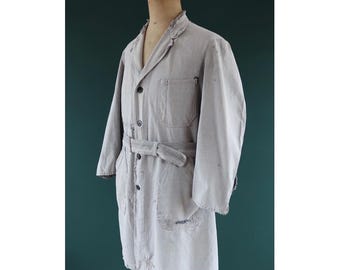 Vintage French workwear jacket - 1950s selvedge chore coat - 46" chest