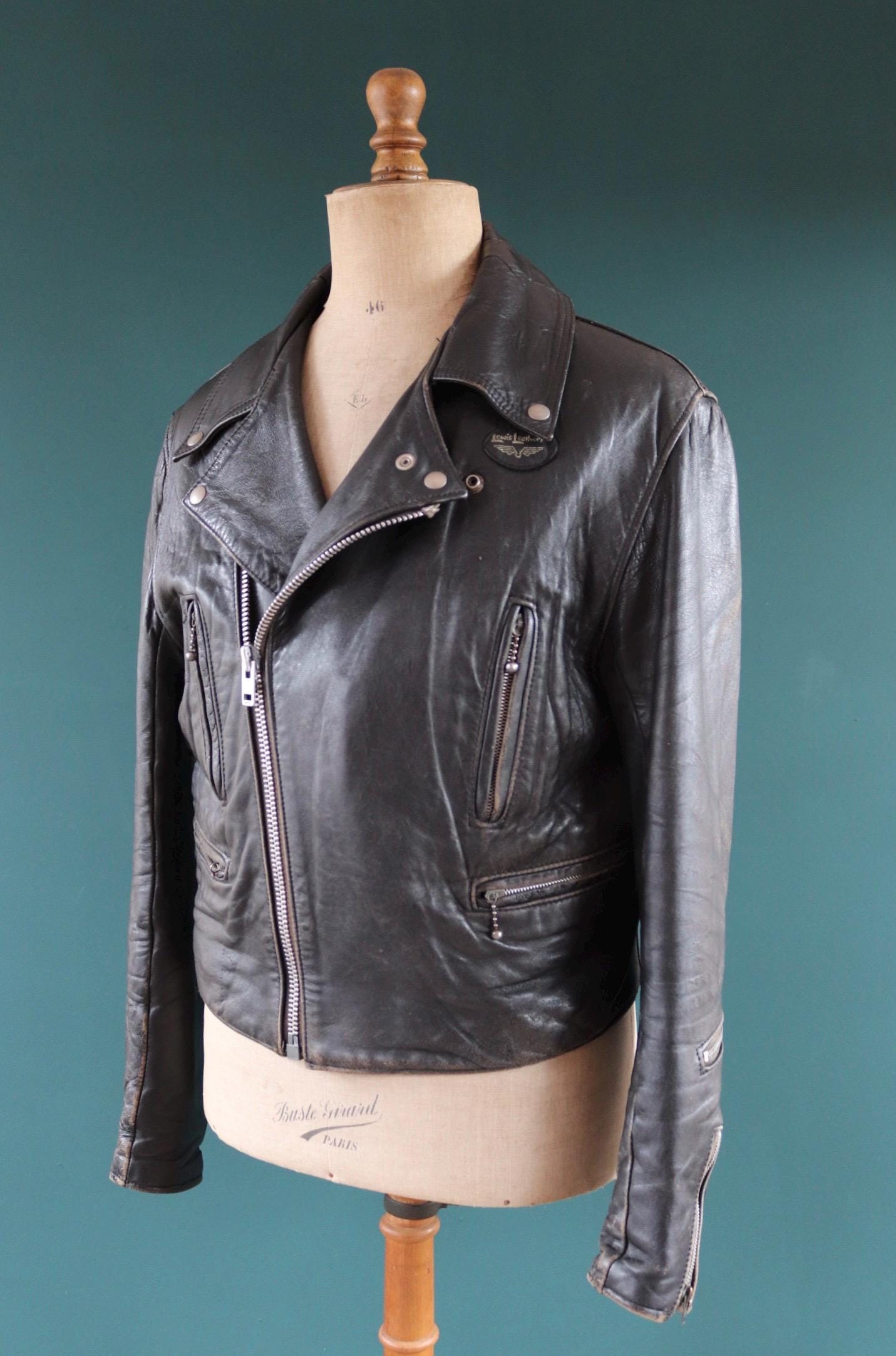 Vintage 1970s Lewis Leathers Biker Jacket - Lightning - Aviakit