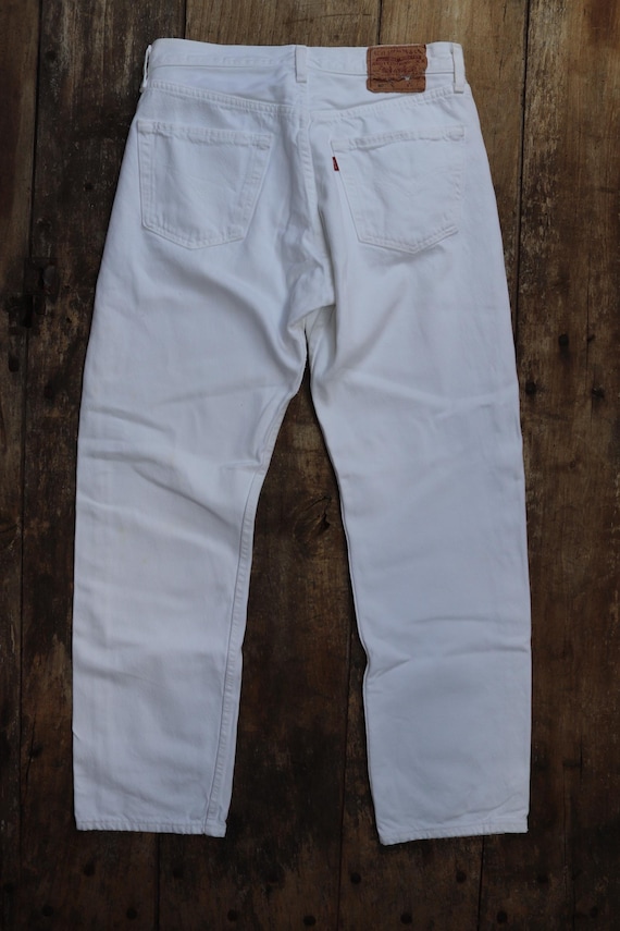 Vintage 2000s 00s Levis 501 Levi Strauss White Red Tab Small  
