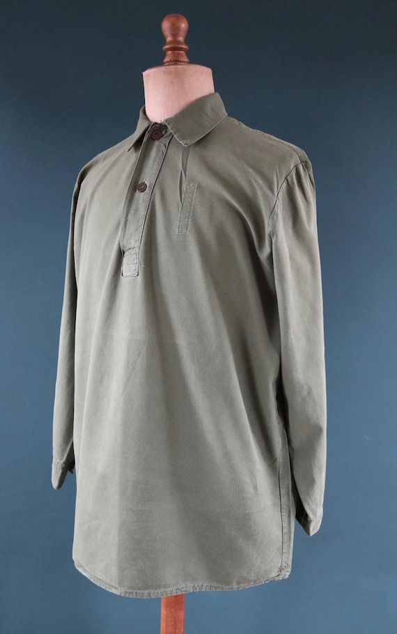 【あすつく】 M59 - Shirt Military Swedish 1970s Vintage - Workwear Army テーブル用品