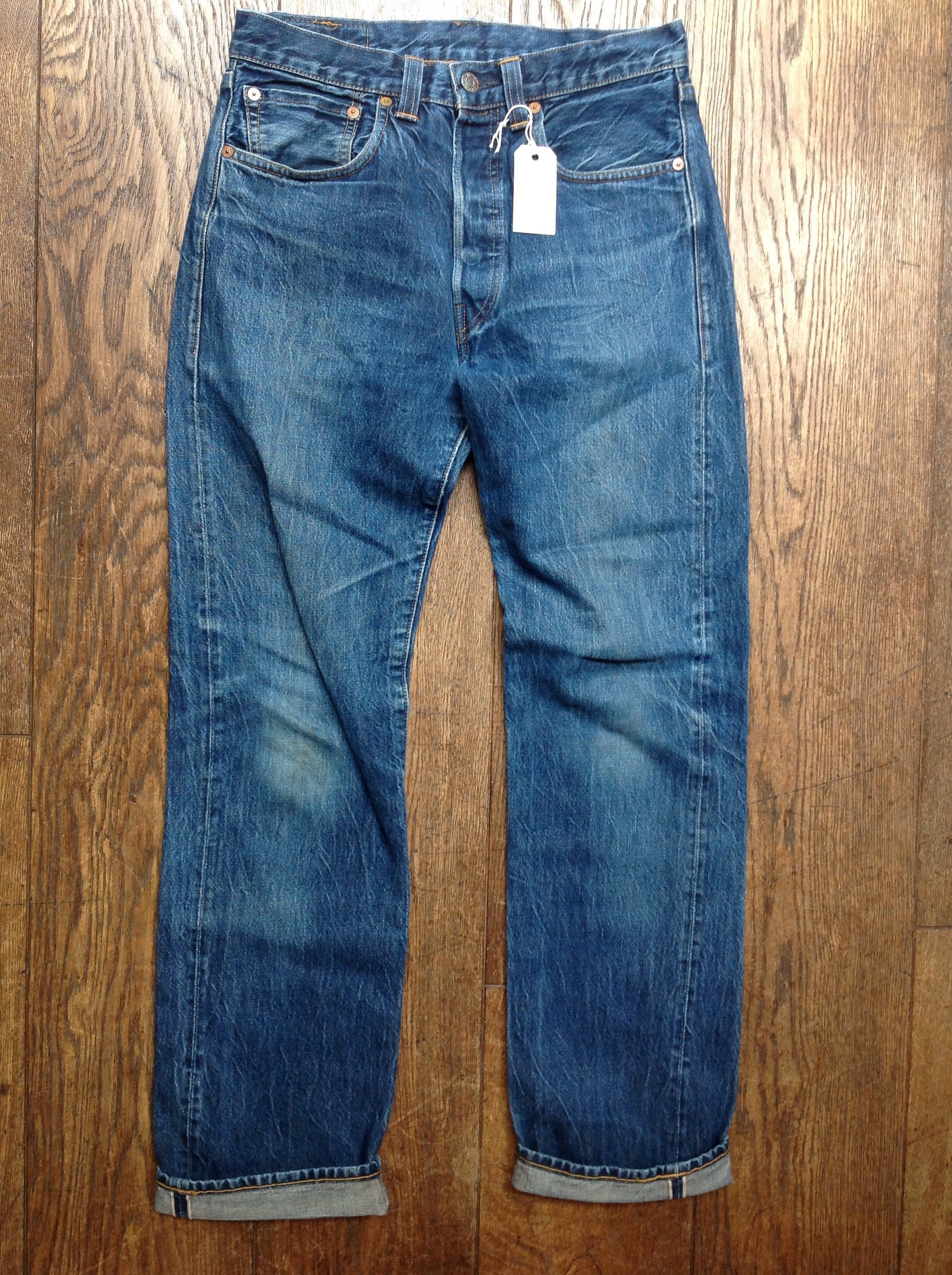 Vintage Levis LVC 501 XX indigo blue denim jeans big capital e red tab ...