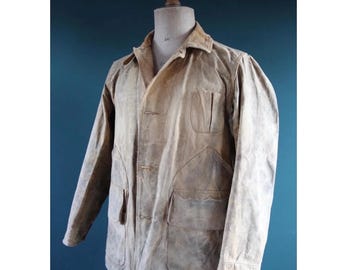 40〜50s vintage reversible jacket Medium Vintage 40s 50s Red Reversible Canvas Drybak Hunting