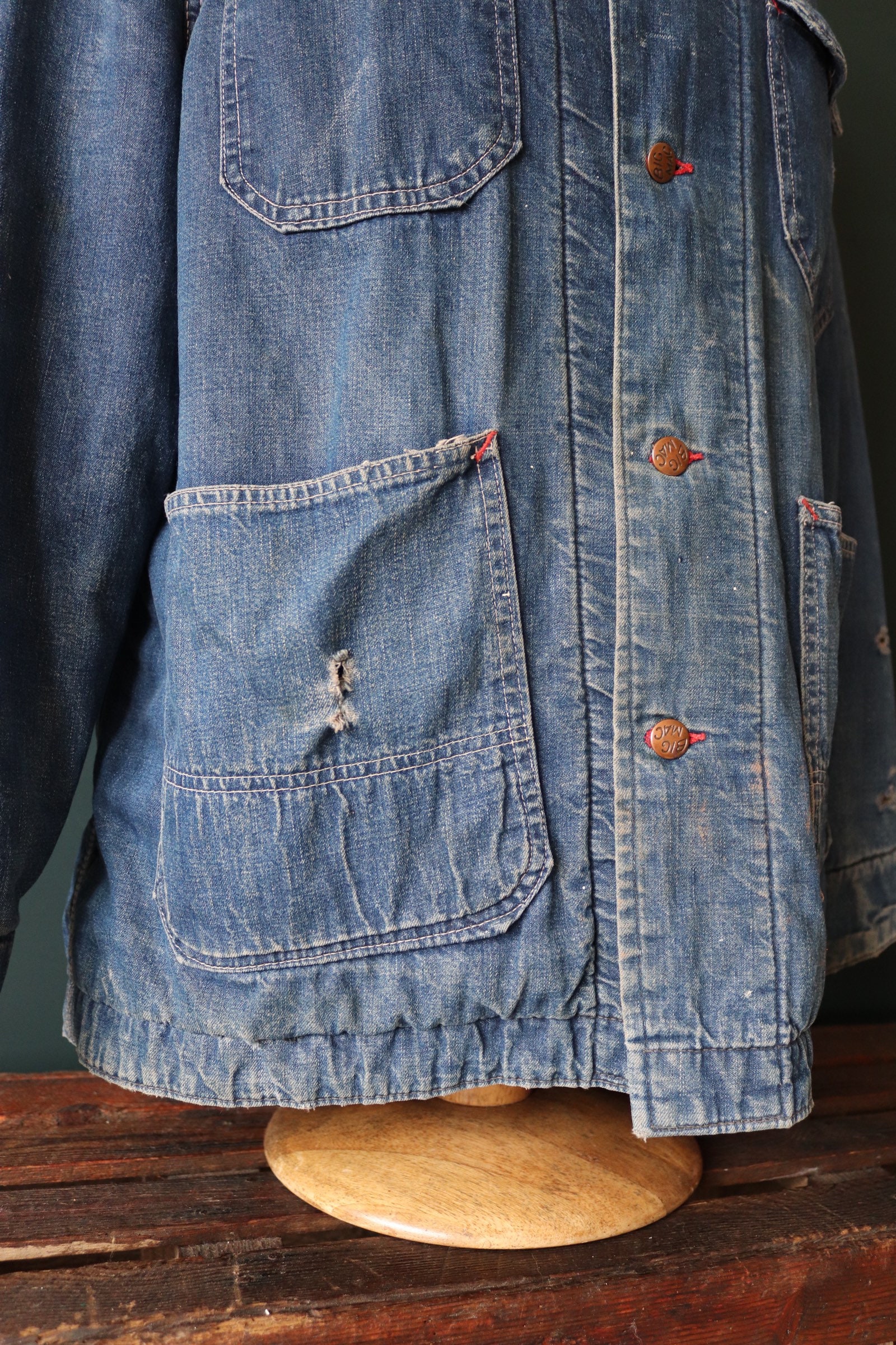 Vintage 1960s 60s Big Mac denim chore barn coat jacket work chore ...