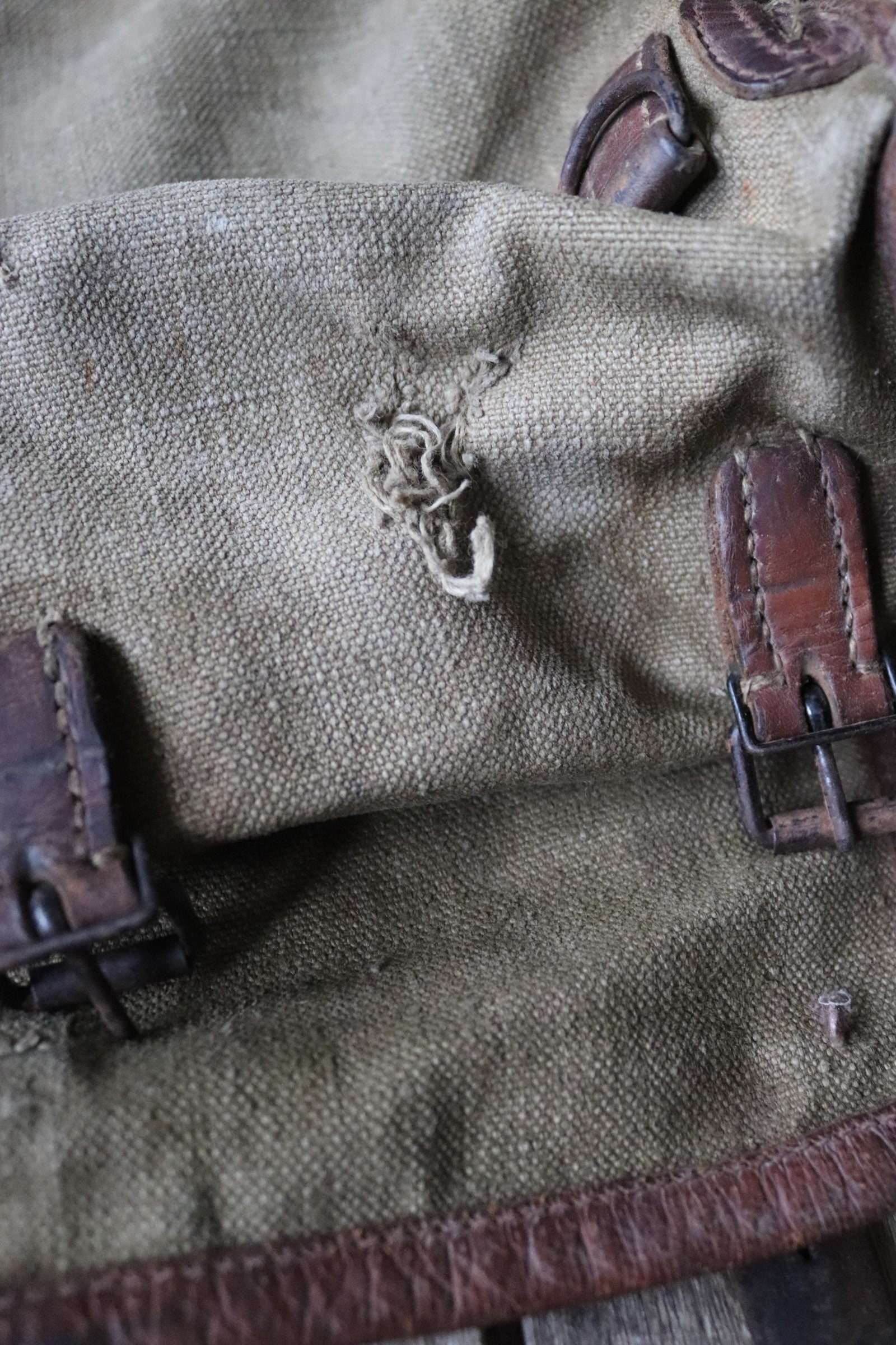 Vintage 1930s 30s 1940s 40s French M35 M 35 military backpack rucksack ...