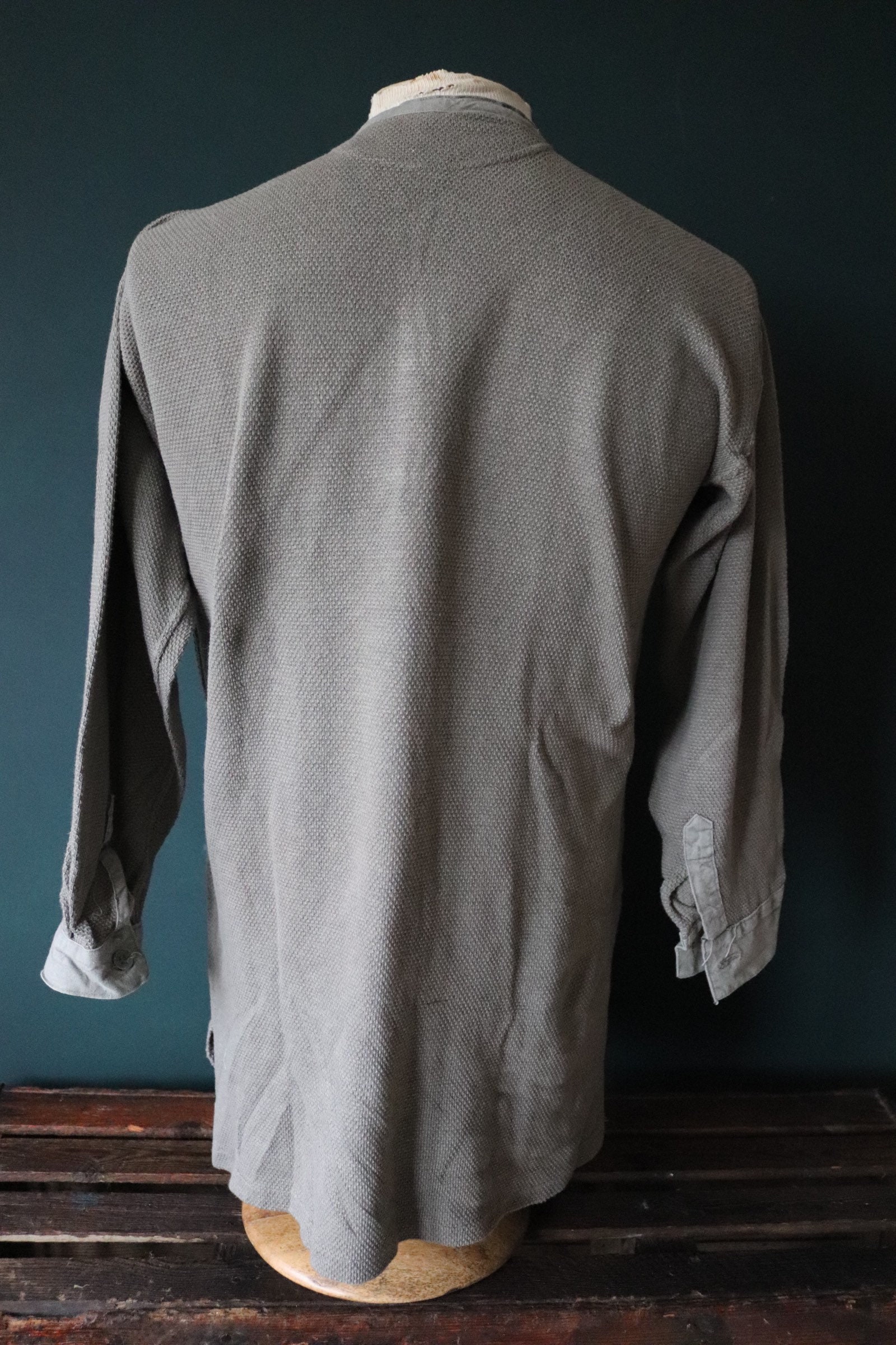 Vintage 1940s 40s Swedish army military undershirt thermal layer Henley ...