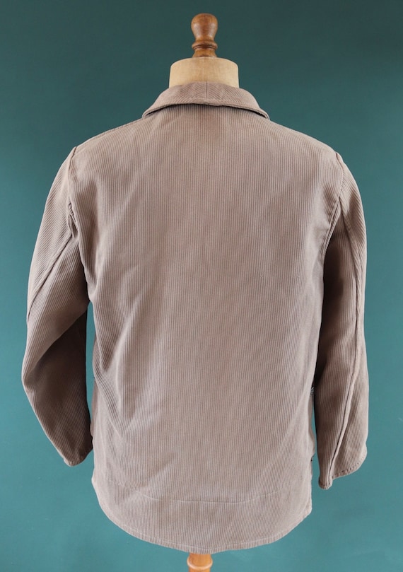 Vintage French Workwear Jacket 1960s 1970s Grey Taupe Coutil Vintage French Workwear Jacket 1960s 1970s Grey Taupe Coutil