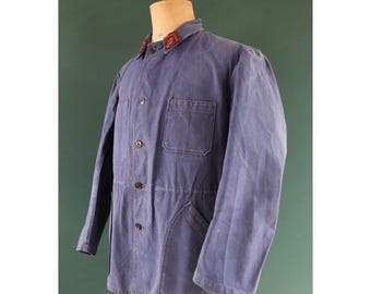 Vintage French fireman’s jacket - 1960s workwear - chore coat - 46" chest