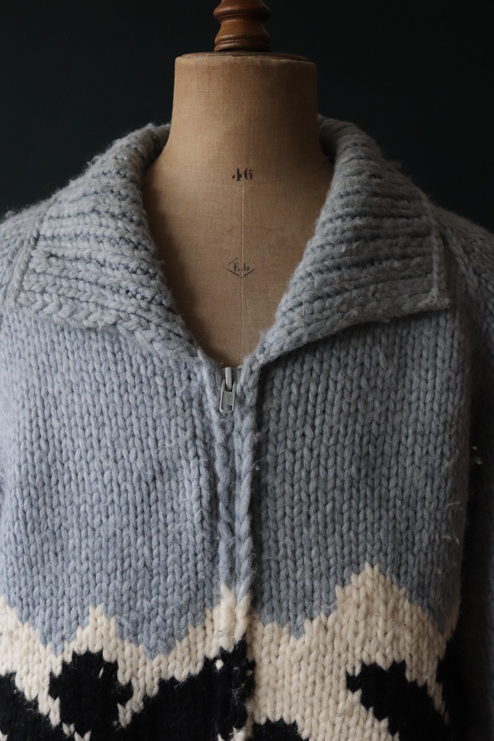 Vintage 1980s Longhouse chunky knitted wool cowichan sweater cardigan ...