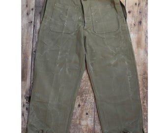 Dated 1947 French Army M38 Over Pant / Size Medium / Made in