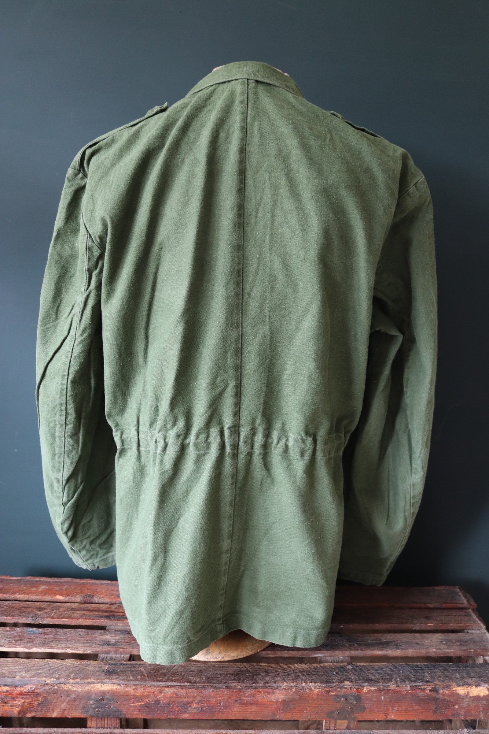 Vintage 1970s 70s 1980s 80s Swedish army military bottle green cotton ...