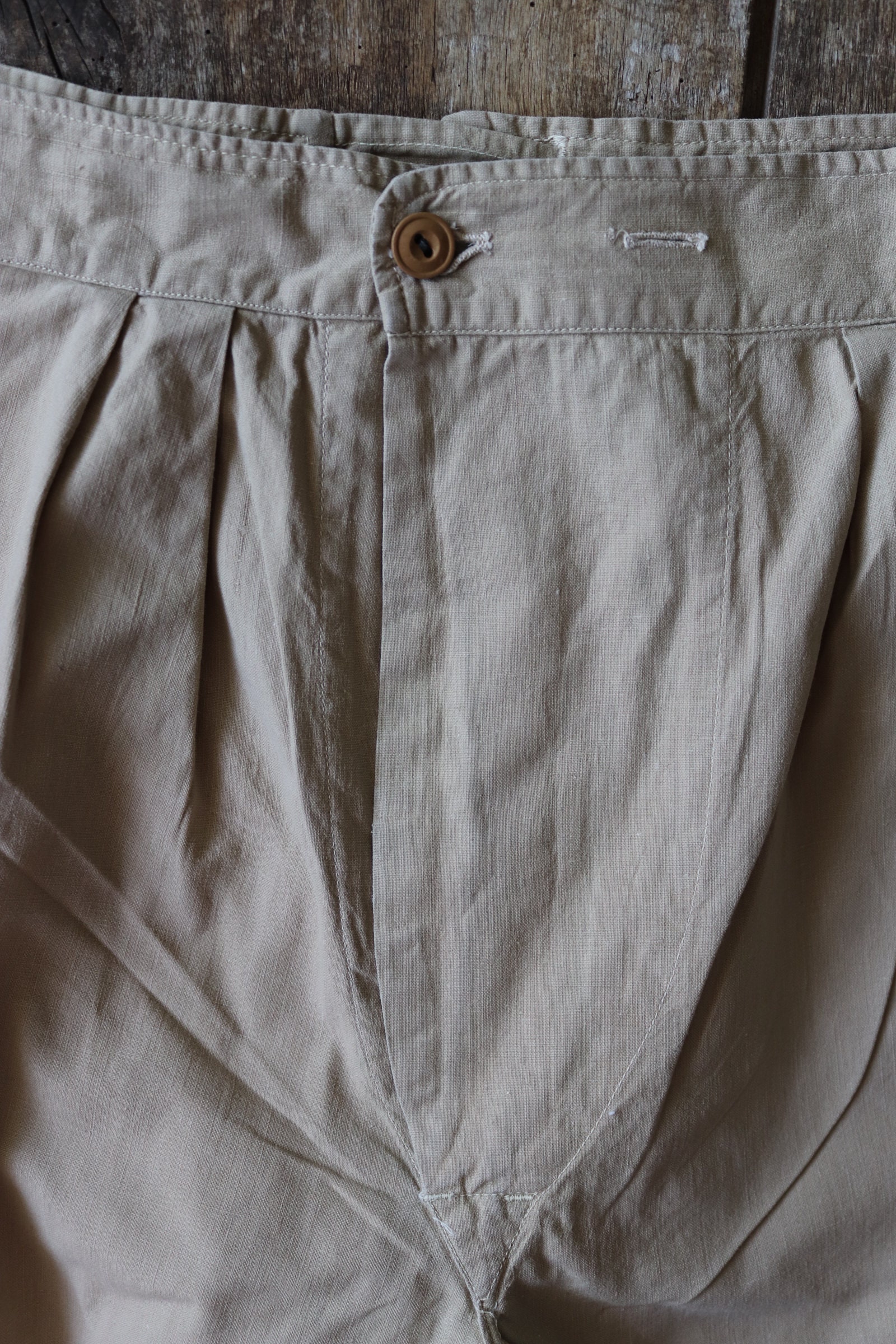 Vintage 1940s 40s khaki brown French back army military boxer shorts ...