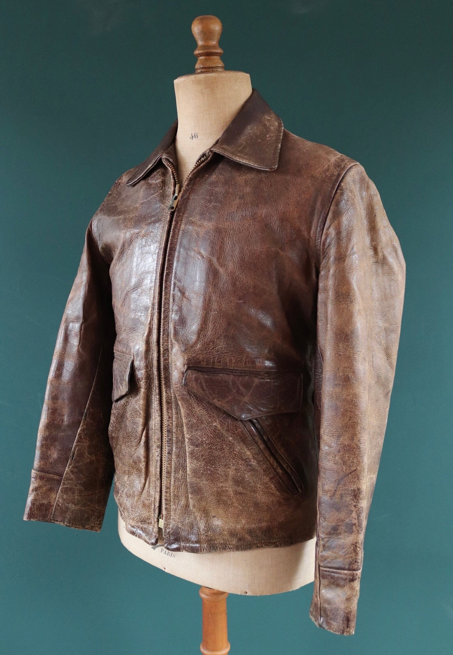 Vintage french leather jacket - Etsy 日本